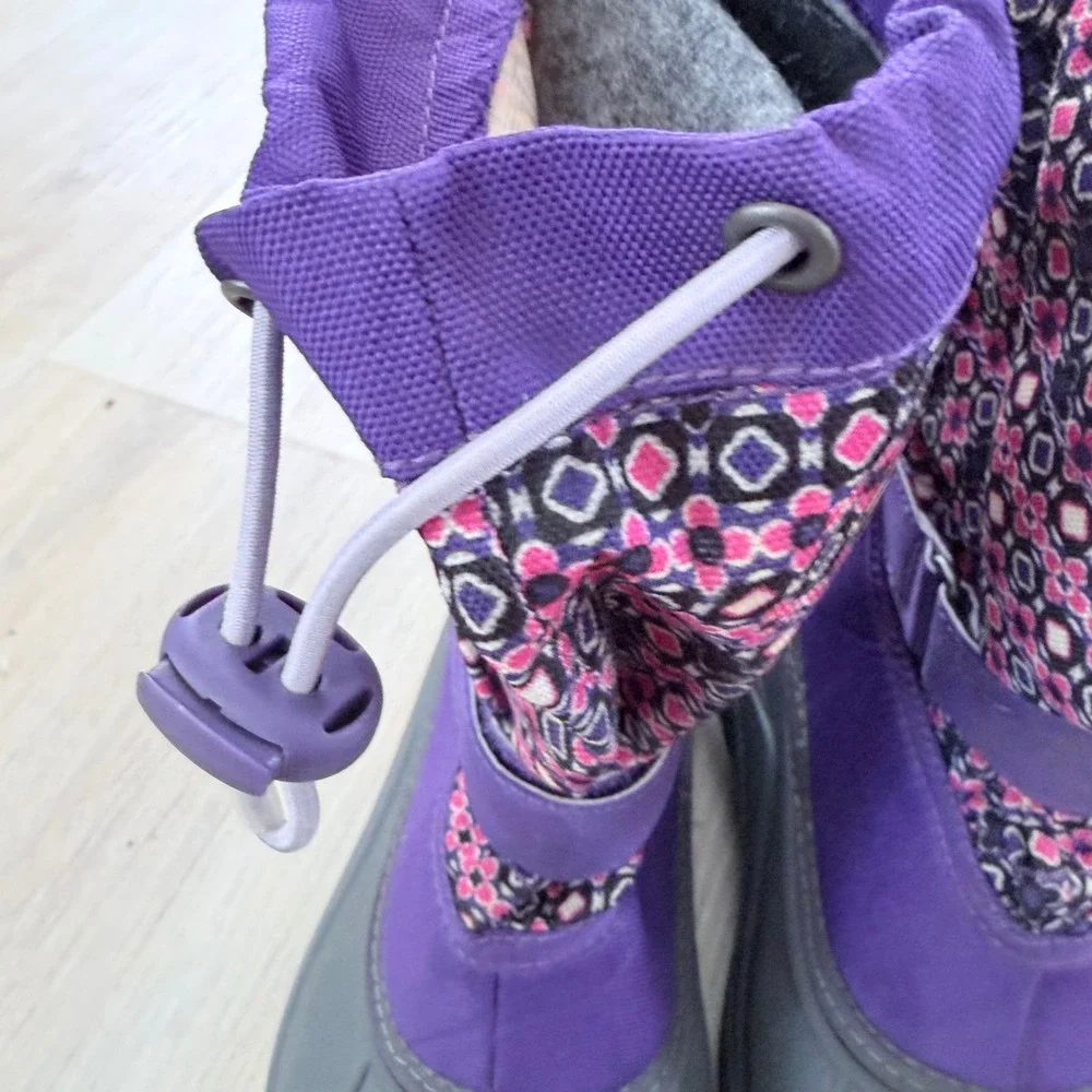 Columbia Youth Powderbug Plus II Snow Boots Purple Pink BY1298-559 Size 4
